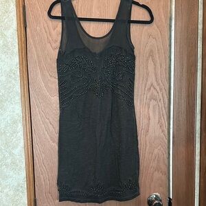 Miss Me Black Beaded Dress